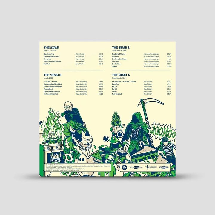 模擬市民 The Sims 25 週年 原聲帶（黑膠唱片 LP） 內頁 1