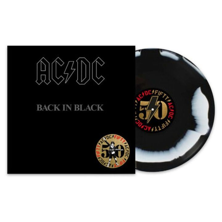 AC/DC - BACK IN BLACK【黑白潑墨彩膠】（黑膠唱片 LP） 封面