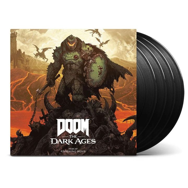 《毀滅戰士：黑暗時代》DOOM: The Dark Ages 原聲帶 (黑膠唱片 4LP) 封面