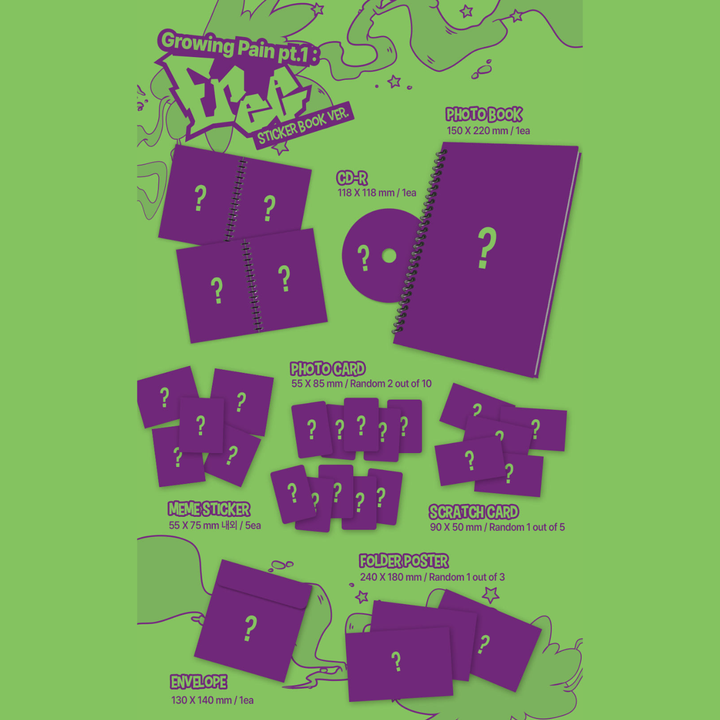 YOUNG POSSE - Growing Pain pt.1 : FREE【Sticker Book Ver.】（CD） 內頁 1
