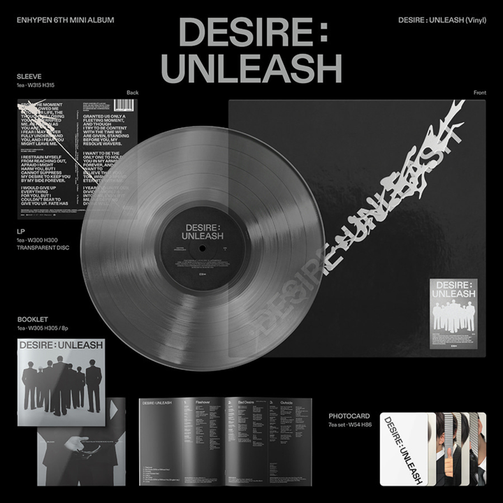 ENHYPEN - 迷你六輯: Desire: Unleash【限量版】（黑膠唱片 LP） 內頁 1