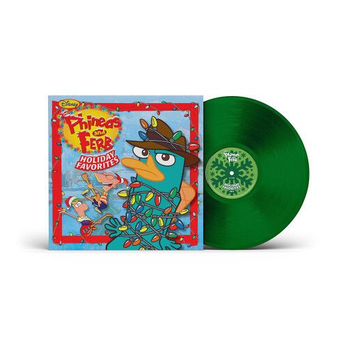 飛哥與小佛 Phineas And Ferb: Holiday Favorites 【透明綠色彩膠】 (黑膠唱片 LP) 封面