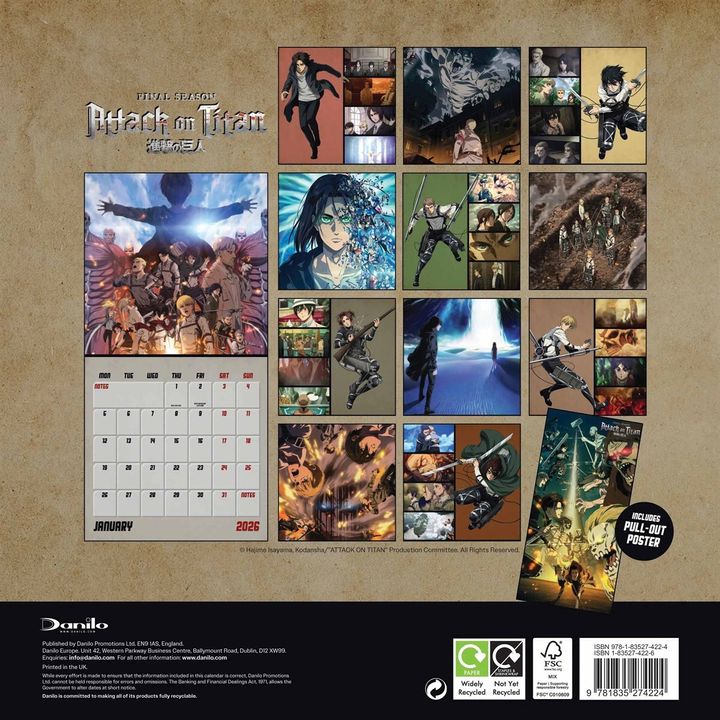 進擊的巨人 Attack On Titan 【2026 年行事曆】 （官方周邊） 內頁 1
