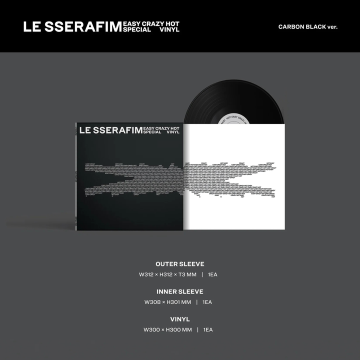 LE SSERAFIM - Easy-crazy-hot 【Indie 獨家版｜黑色封面｜額外小卡】（黑膠唱片 LP） 內頁 1