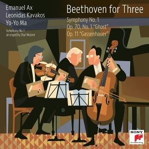 馬友友 Ma Yo-Yo , Leonidas Kavakos & Emanuel ax - Beethoven For Three：Symphony No. 1 / op. 70, No. 1 "ghost" / Op. 11 "Gassenhauer"（CD） 封面