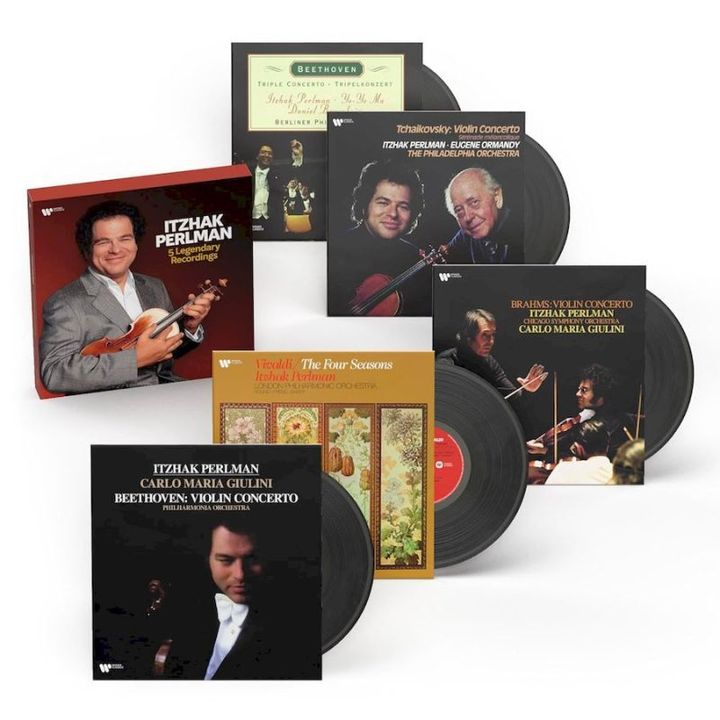 帕爾曼 Itzhak Perlman - 5 Legendary Recordings 【精裝版】 (黑膠唱片 5LP) 封面