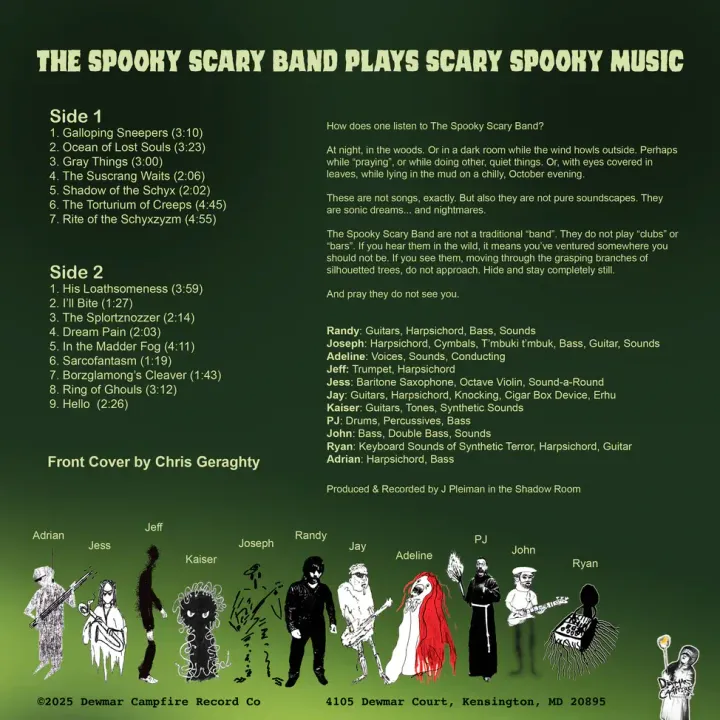 The Spooky Scary Band - The Spooky Scary Band Plays Scary Spooky Music 【萬聖節：節慶推薦】 (黑膠唱片 LP) 內頁 1