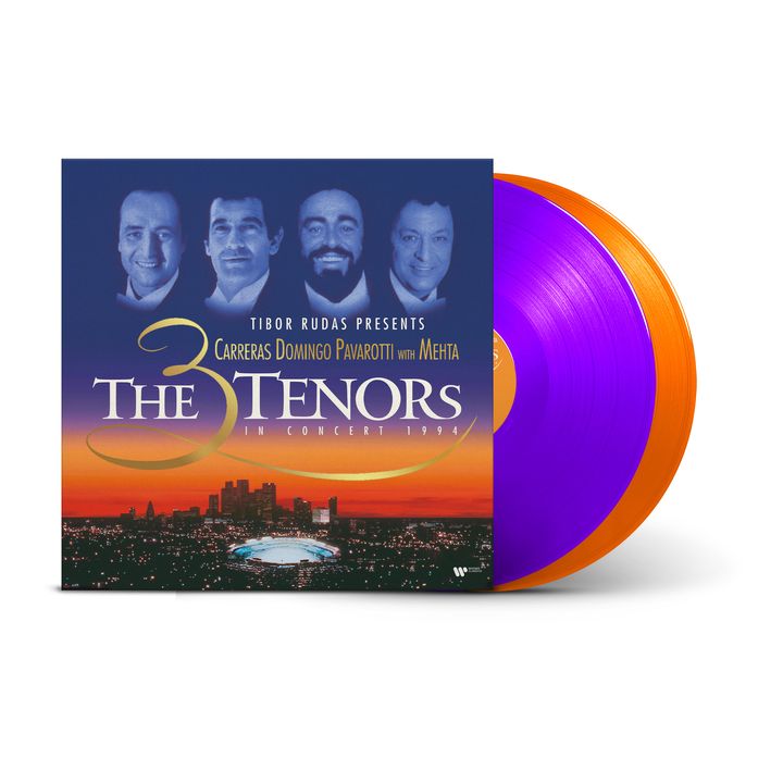 The Three Tenors in Concert 1994 - CARRERAS DOMINGO PAVAROTTI 【紫橘色彩膠｜30週年紀念】（黑膠唱片 LP） 封面