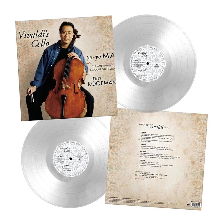 馬友友 Yo-Yo Ma - Vivaldi's Cello 【透明膠｜全球限量750張】（黑膠唱片 2LP） 封面