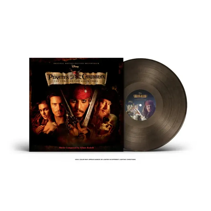 神鬼奇航 1：鬼盜船魔咒 Pirates Of The Caribbean ：The Curse Of The Black Pearl 【透明黑彩膠】（黑膠唱片 LP） 封面