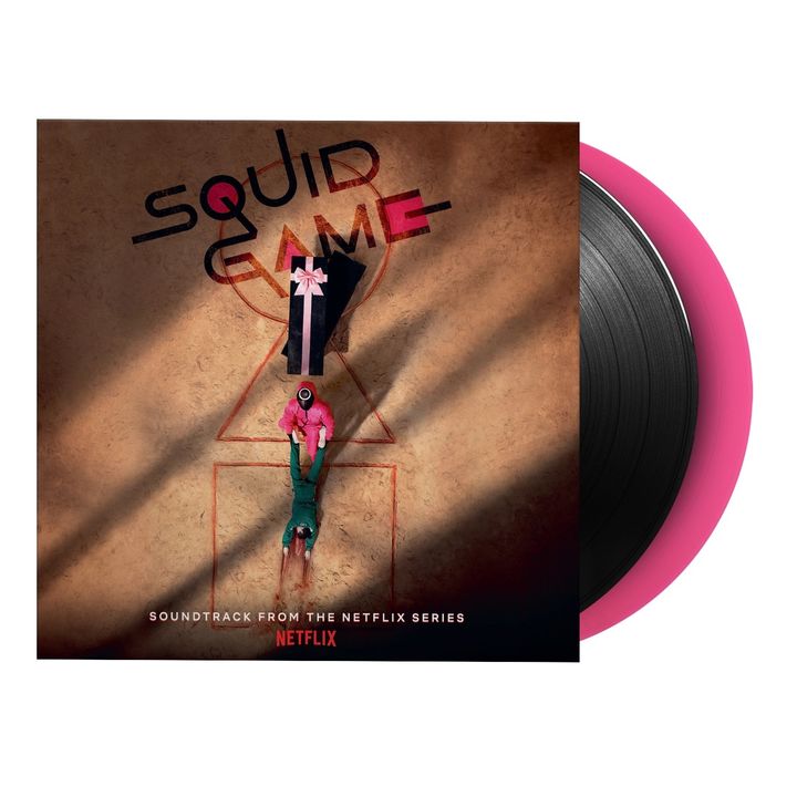魷魚遊戲 Squid Game 原聲帶 【黑粉色彩膠】（黑膠唱片 2LP） 封面