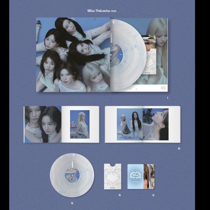 NMIXX - 正規一輯：BLUE VALENTINE【唱片顏色未定｜2個版本】（黑膠唱片 LP） 內頁 1