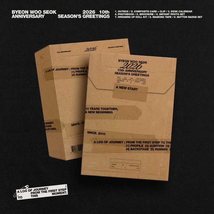 邊佑錫 Byeon Woo Seok - 2026 Season Greetings【2026 年曆｜十週年】（官方周邊） 封面