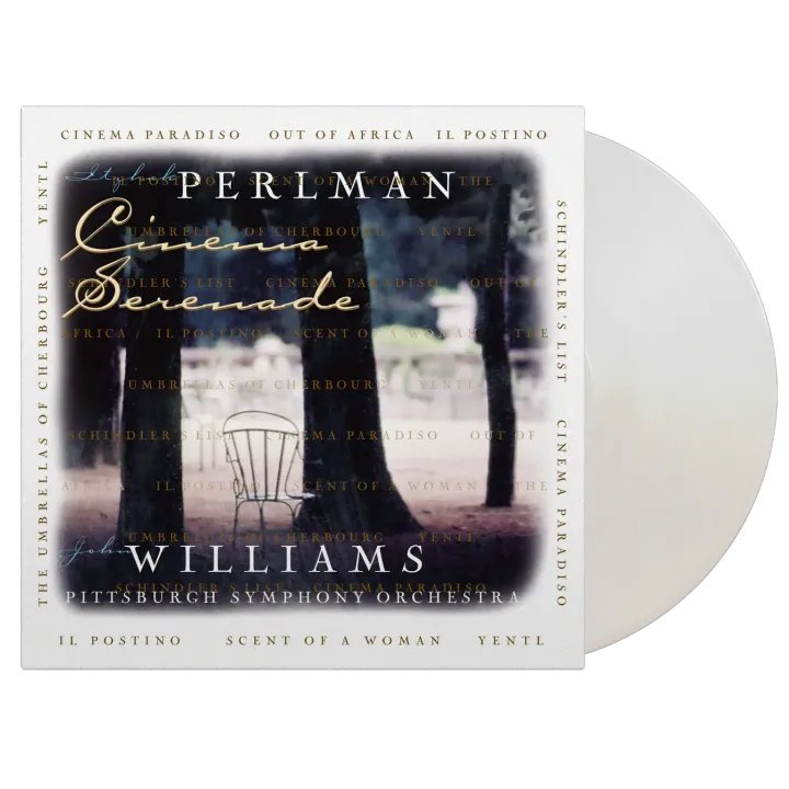 帕爾曼的電影琴聲 Cinema Serenade 精選合輯 【透明彩膠｜Itzhak Perlman & John Williams 】（黑膠唱片 LP） 封面