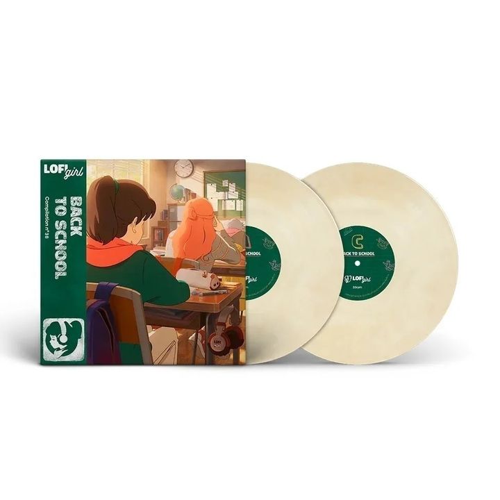 Lo-fi Girl Back to School / Various Artist【大理石白膠｜限量版】（黑膠唱片 2LP） 封面