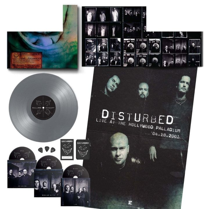 Disturbed - The Sickness 【紀念版 銀色彩膠 3CD 周邊】 (黑膠唱片 LP / CD / 周邊) 封面