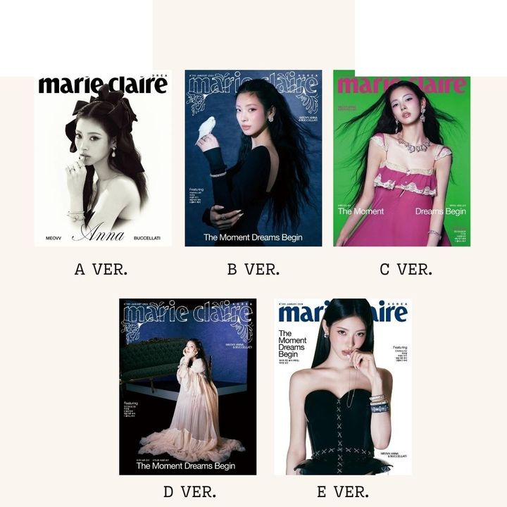 MARIE CLAIRE 2026 1月號封面人物：ANNA 【MEOVV】（韓國雜誌） 封面