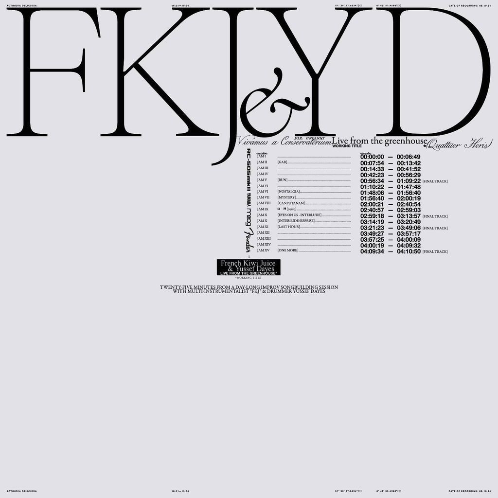 FKJ & Yussef Dayes - Live From The Greenhouse （黑膠唱片 LP） 內頁 1