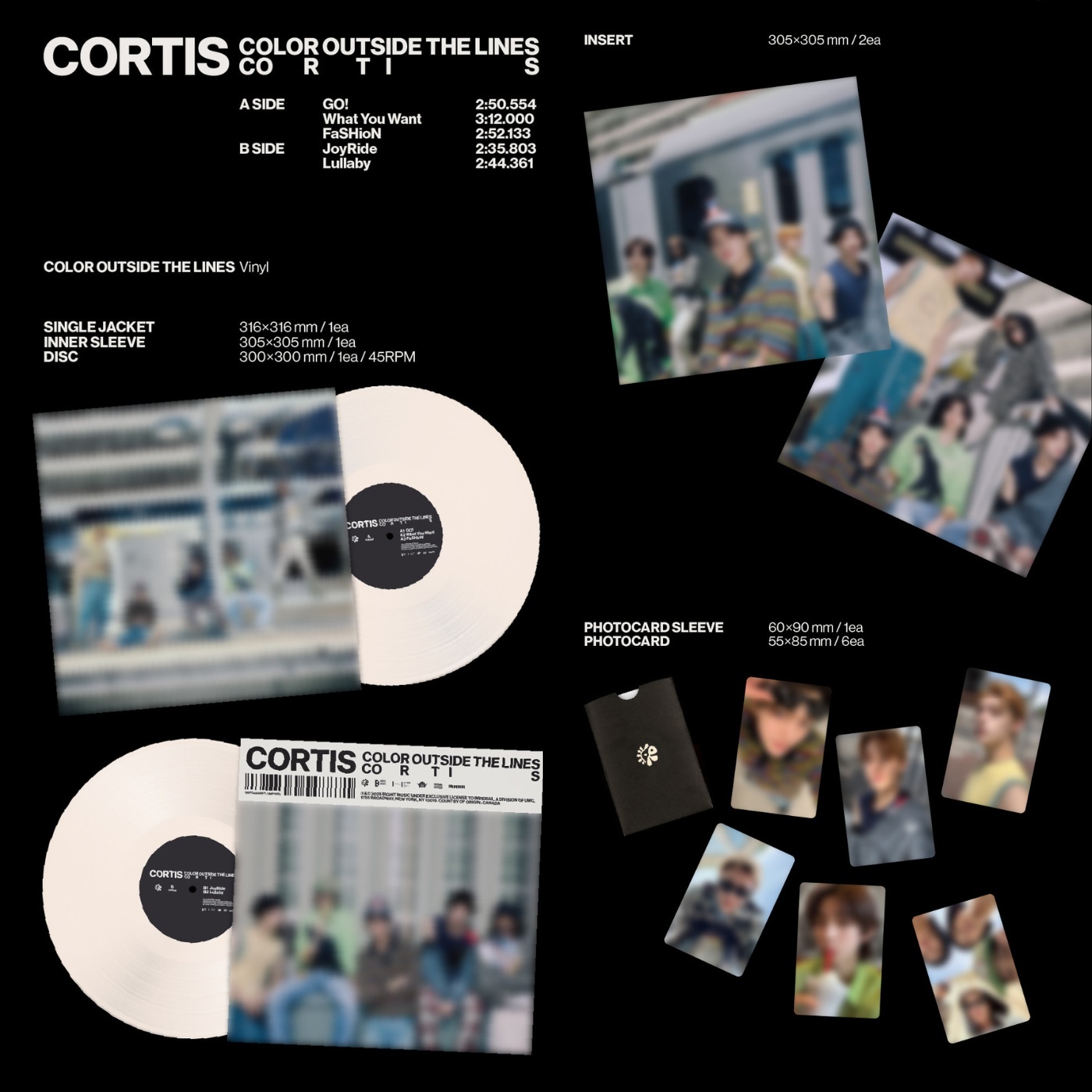 CORTIS - 1st EP：Color Outside The Lines【白色彩膠】（黑膠唱片LP
