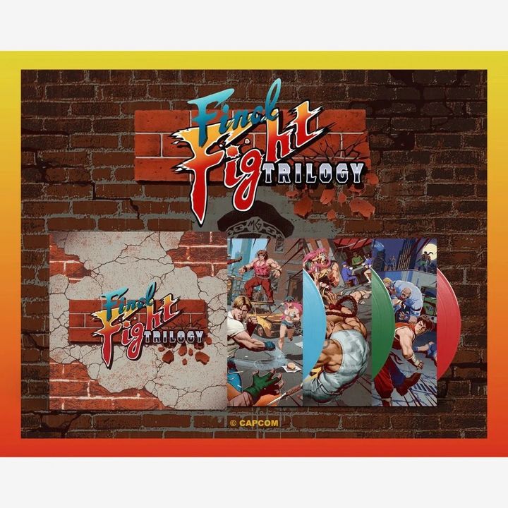 快打旋風外傳 三部曲 Final Fight Trilogy 【原聲帶｜藍綠紅彩膠】（黑膠唱片 3LP） 封面