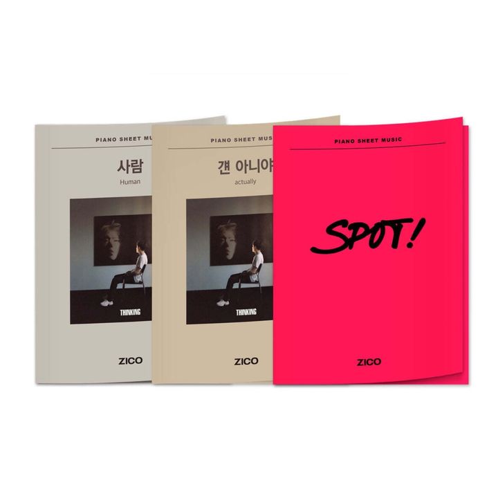 ZICO - Human / Actually / SPOT!（鋼琴樂譜｜官方周邊） 封面