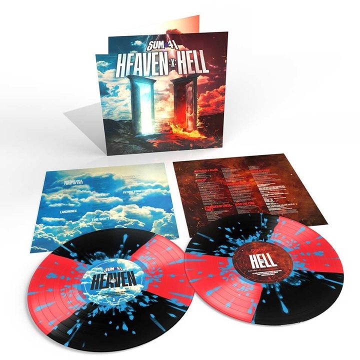 Sum 41 - Heaven :X: Hell（Indie 獨家版｜紅黑雙色彩膠｜黑膠唱片 2LP） 封面