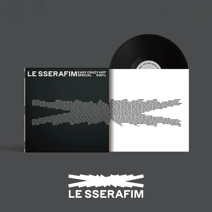 LE SSERAFIM - Easy-crazy-hot 【Indie 獨家版｜黑色封面｜額外小卡】（黑膠唱片 LP） 封面