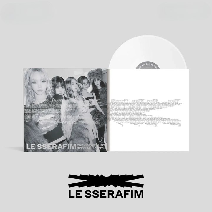 LE SSERAFIM - Easy-crazy-hot 【Indie 獨家版｜白色封面｜額外小卡】（黑膠唱片 LP） 封面
