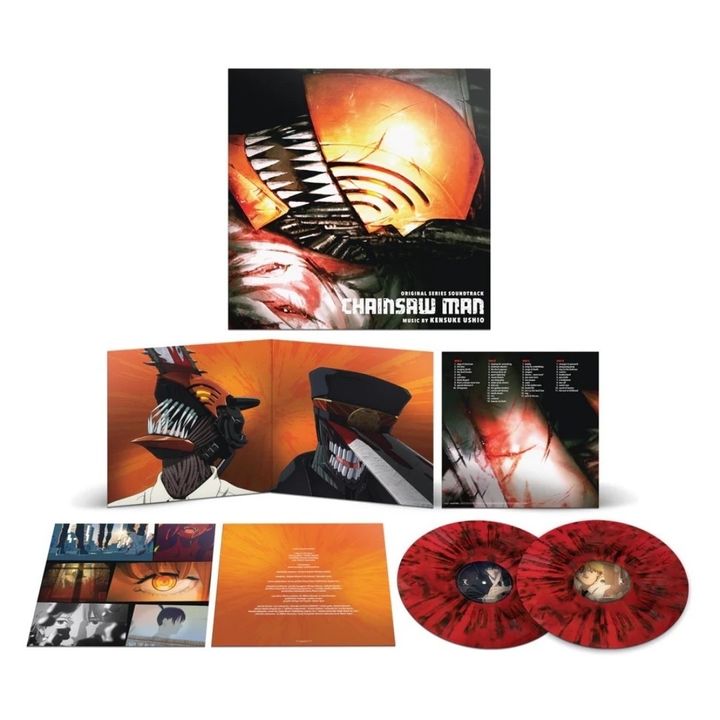 牛尾憲輔 - 鏈鋸人 Chainsaw Man 原聲帶 (紅黑潑墨彩膠｜黑膠唱片 2LP) 內頁 1