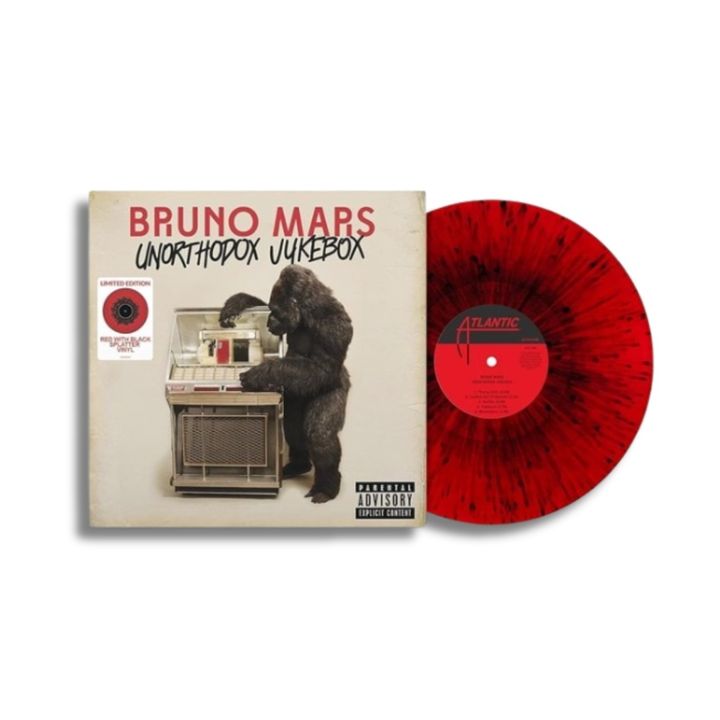 Bruno Mars- Unorthodox Jukebox （紅色潑墨膠｜黑膠唱片 LP） 封面