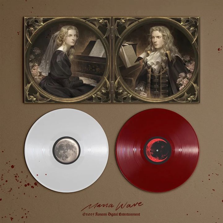 惡魔城：鋼琴音樂集 Castlevania: Piano Collections【紅白彩膠】（黑膠唱片 2LP） 封面