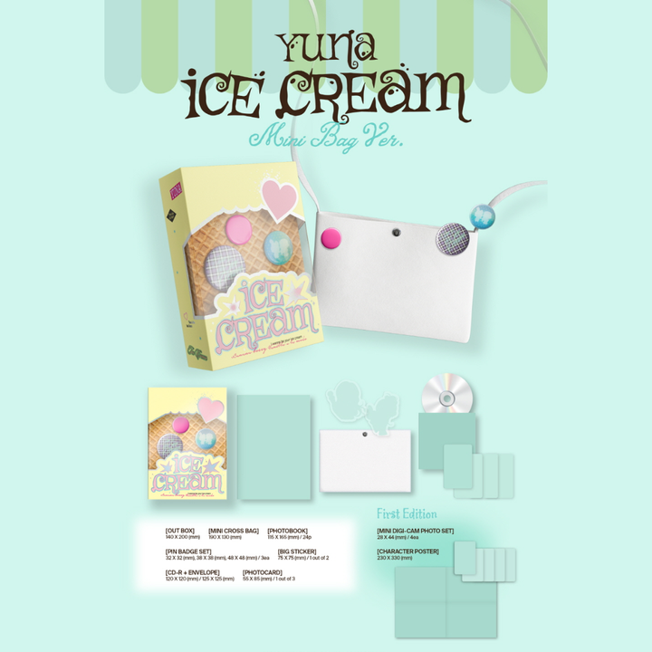申有娜 YUNA（ITZY）- 迷你一輯：ICE CREAM 【MINI BAG MD版】（CD） 內頁 1