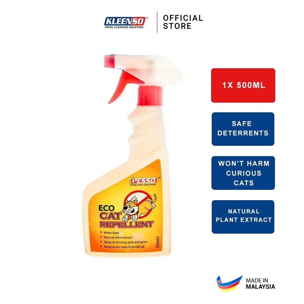 PESSO Eco Cat Repellent Spray (500ml) Kleenso Total Cleaning Solution