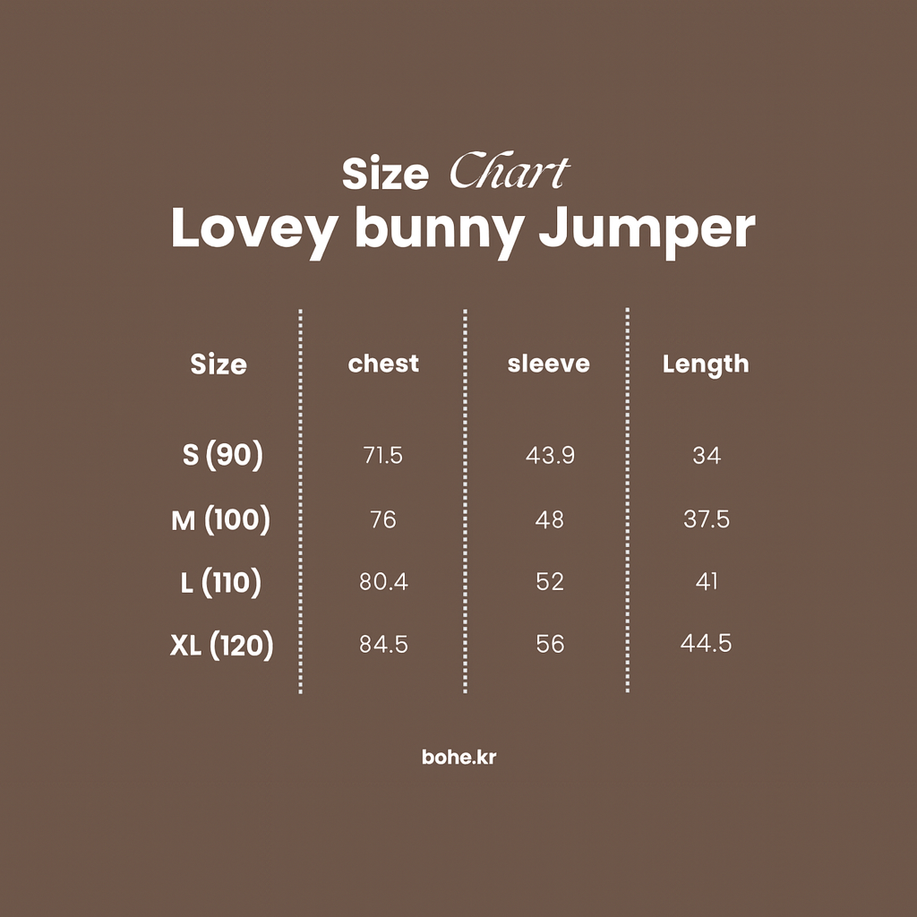 lovey bunny jumper size