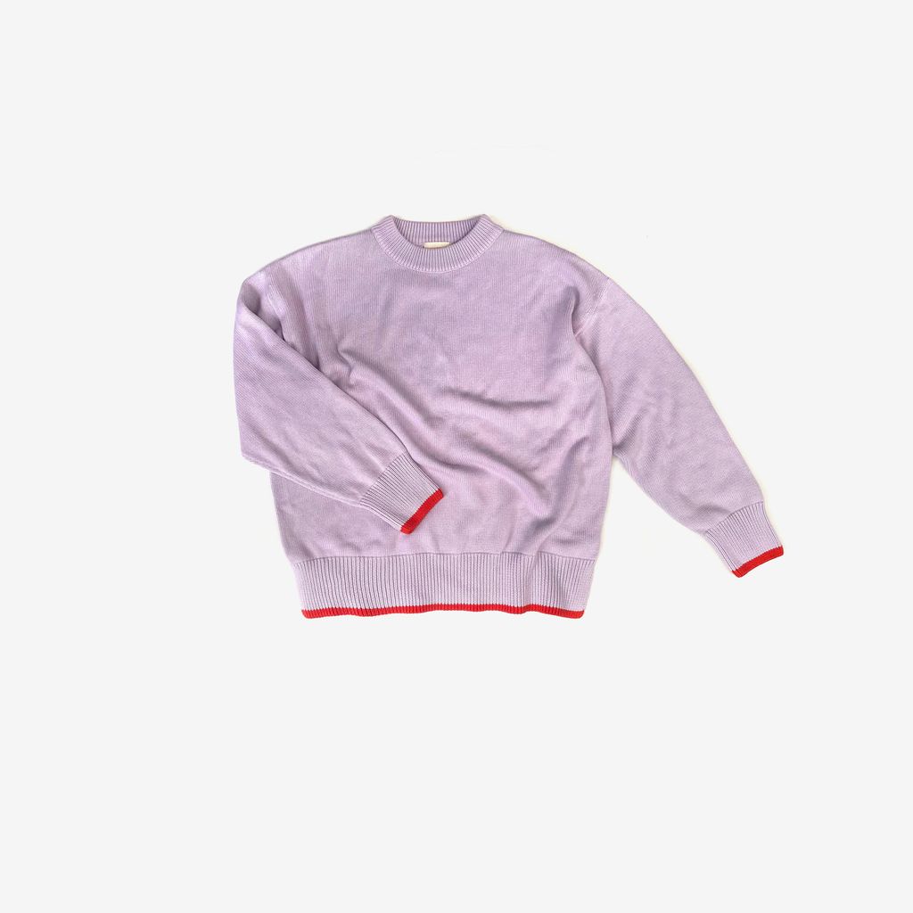 womens lilac dip jumper