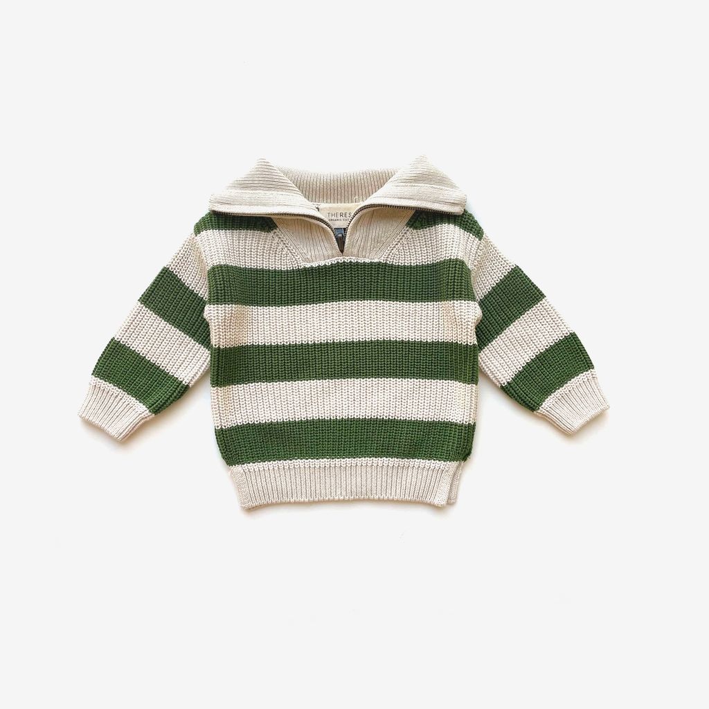 rugby stripe fisherman jumper
