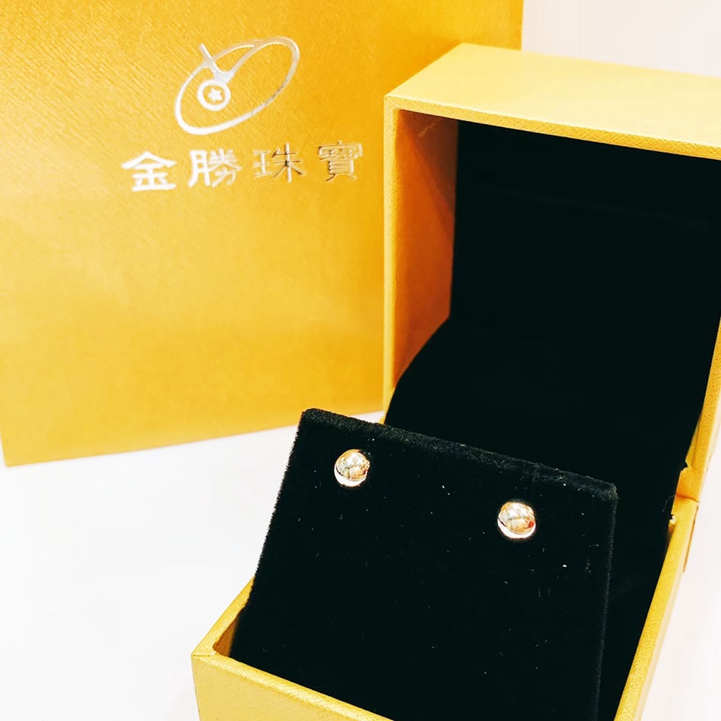 金勝珠寶】 白金耳環｜耳針式圓球時尚氣質– 金勝珠寶銀樓｜實在