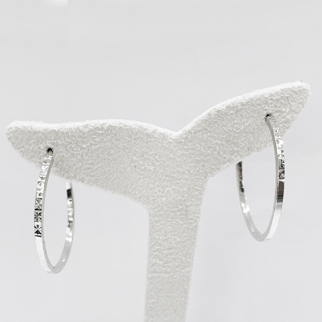 李朝 白磁    金海 耳盃 金勝珠寶】 白金耳環｜圓圈式流線時尚氣質– 金勝珠寶銀樓｜實在