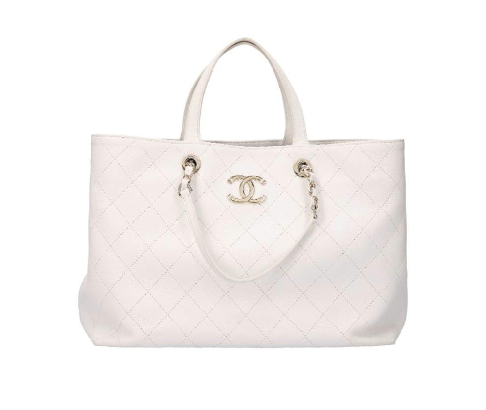 CHANEL 香奈兒 19年托特包 象牙白 AS1528 B02293 10601_0