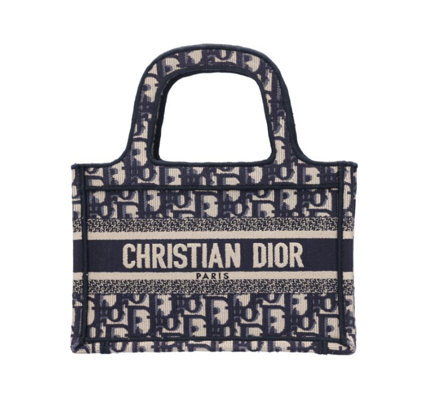 DIOR 迪奧 迷你 Book Tote 托特包 藍色 Dior Oblique 刺繡 S5475ZRIW_0