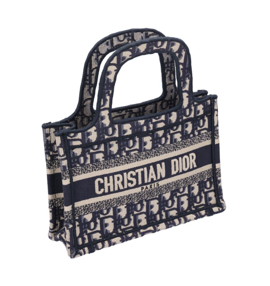 DIOR 迪奧 迷你 Book Tote 托特包 藍色 Dior Oblique 刺繡 S5475ZRIW_5