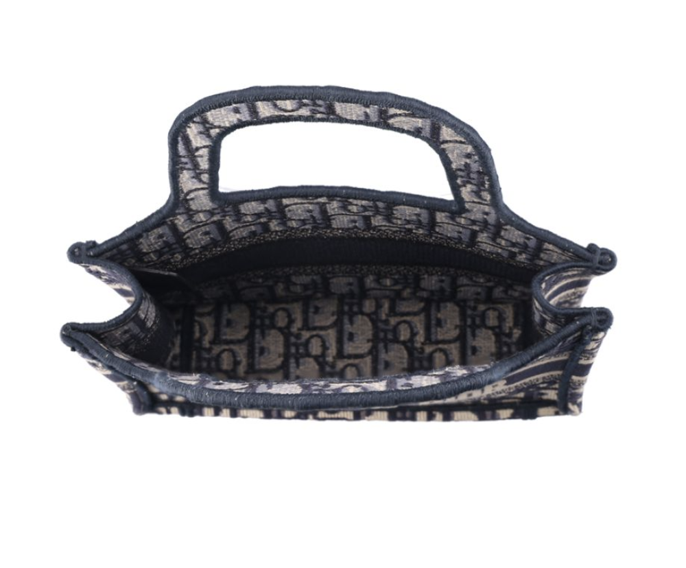 DIOR 迪奧 迷你 Book Tote 托特包 藍色 Dior Oblique 刺繡 S5475ZRIW_6