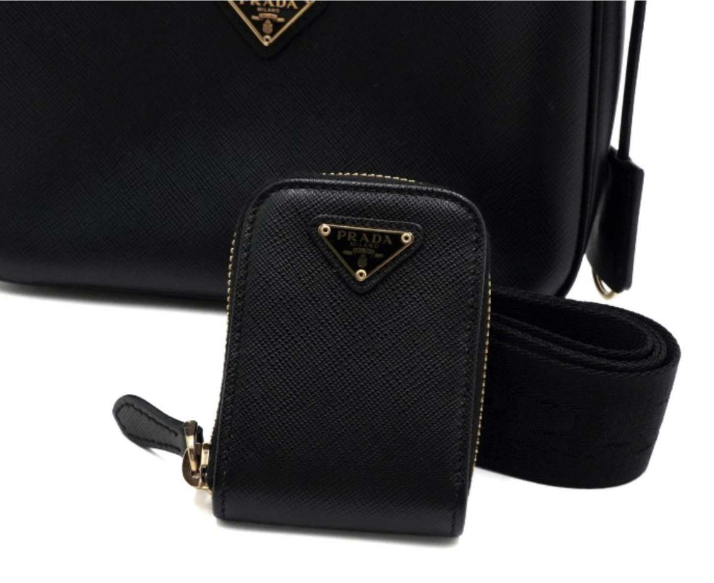 PRADA Saffiano 十字紋牛皮 Re-Edition 單肩:斜背兩用包 1BH2046