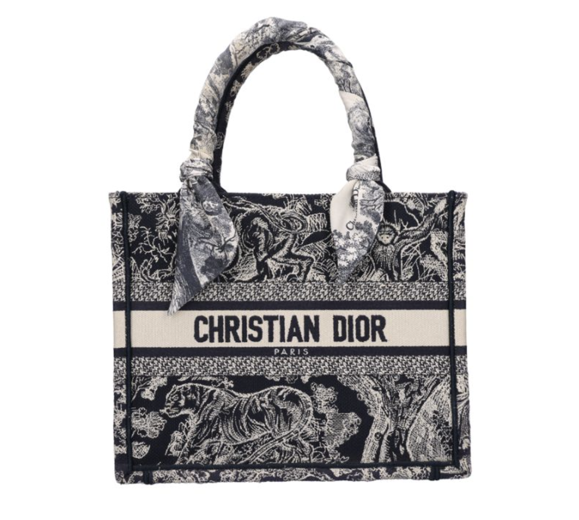 DIOR 迪奧 小號 Book Tote 托特包 藍色 Toile de Jouy Reverse 刺繡 M1265ZRGO0