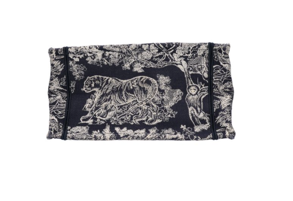 DIOR 迪奧 小號 Book Tote 托特包 藍色 Toile de Jouy Reverse 刺繡 M1265ZRGO4