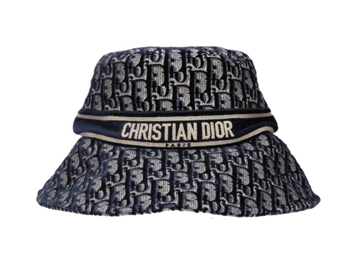 DIOR 迪奧 Oblique 刺繡 海軍藍漁夫帽 05CDO924I1340