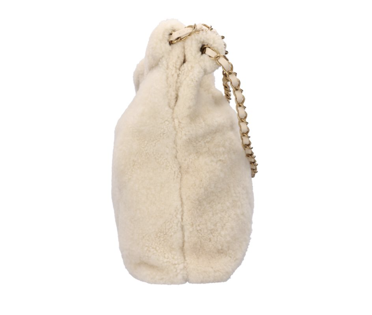 CHANEL 香奈兒 米色 剪羊毛 22 Bag 小號 AS32601