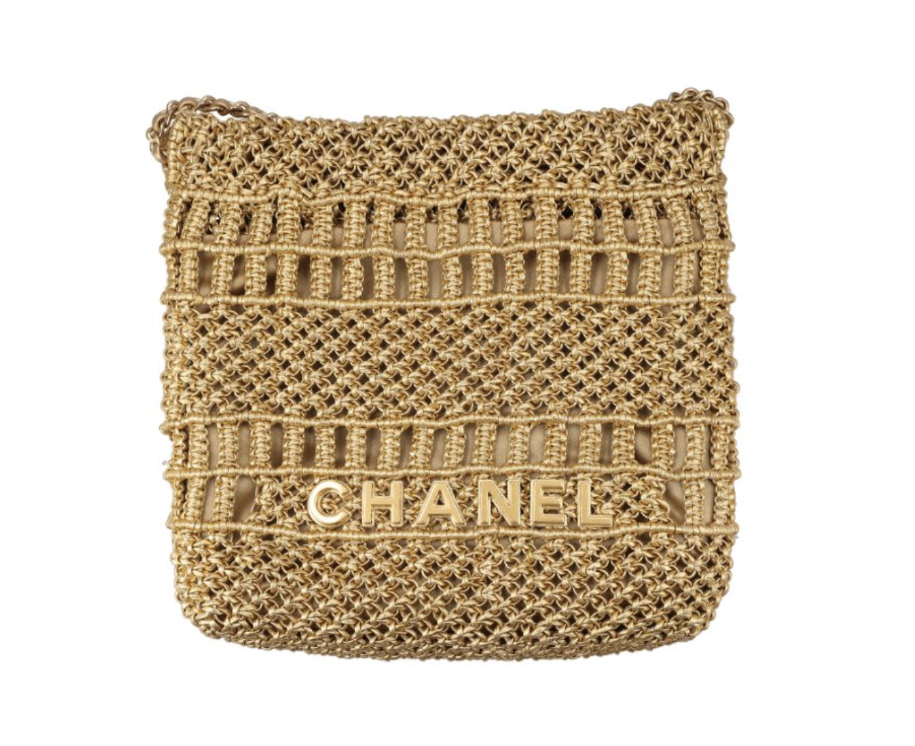CHANEL 香奈兒 迷你 22 Bag Métiers d'Art 工坊系列 金色 AS39800