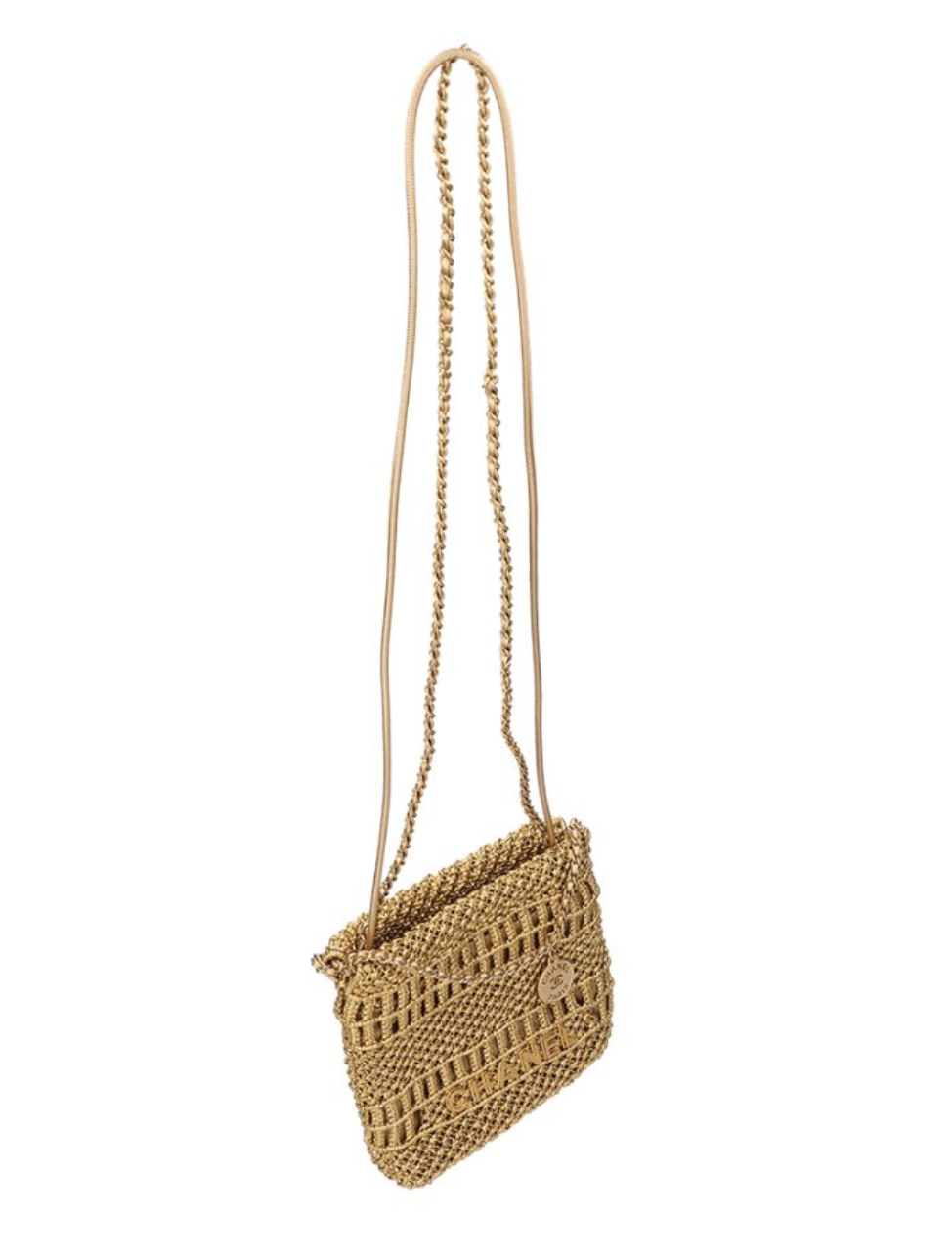 CHANEL 香奈兒 迷你 22 Bag Métiers d'Art 工坊系列 金色 AS39805