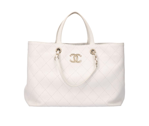 CHANEL 香奈兒 19年托特包 象牙白 AS1528 B02293 10601_0